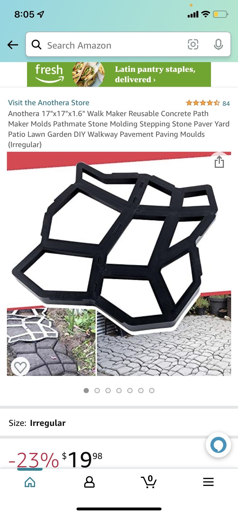 Anothera Walk Maker Reusable Concrete Path Maker Molds Pathmate Stone Molding Stepping Stone Paver Yard Patio Lawn Garden DIY Walkway Pav