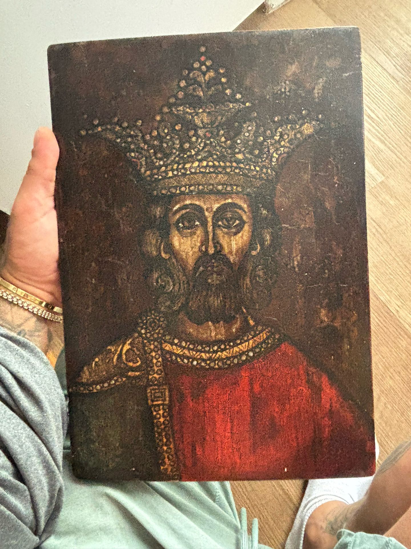 Vintage/amtique Oil On Board Religious