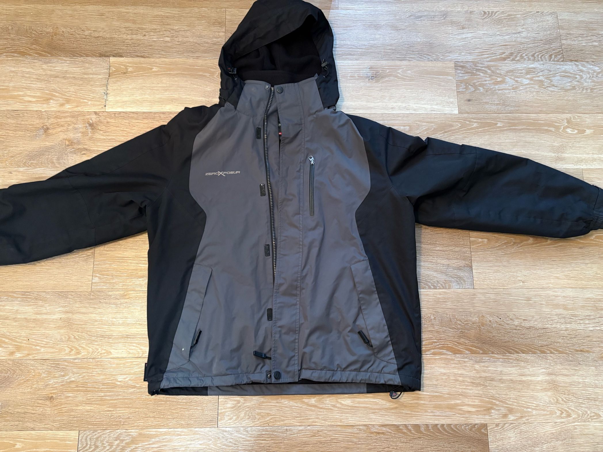Vintage Black/Gray Rain Jacket