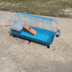 Rabbit/animal Cage Brand Name All Living Things W Bottle And Slide 
