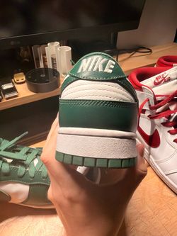 Nike Dunk Low White and Green Sneakers