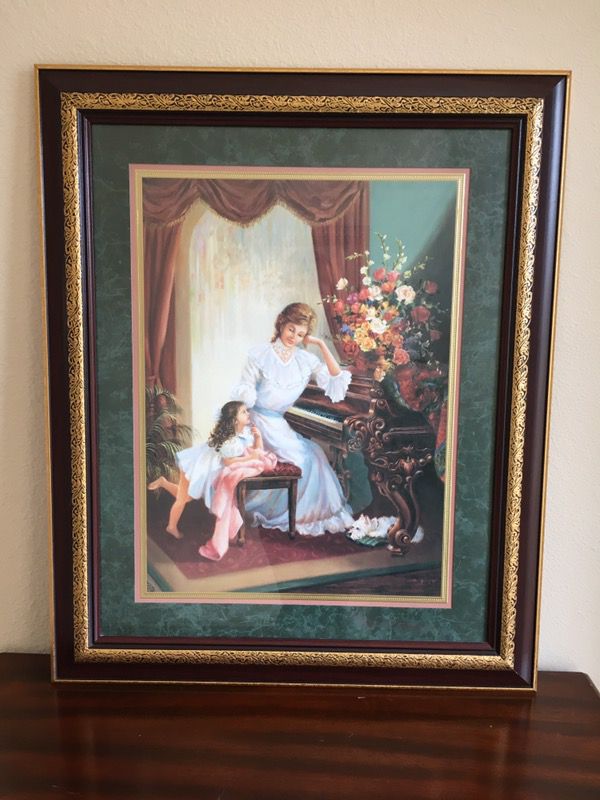 Home Interiors Vintage Framed Art By Fran Di Giacomo For