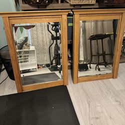 2 Oak Mirrors Price Slashed 