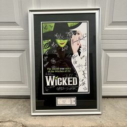 2019 Cast Signed Framed Wicked Poster - 22.5” x 33.5”