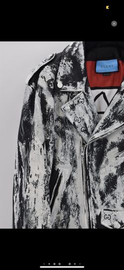 Gucci ghost top leather jacket