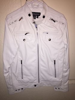 White leather jacket