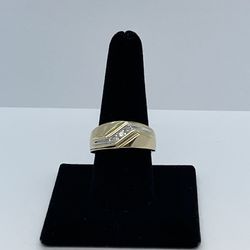 Gold Diamond Ring 14K New 
