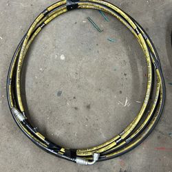 (2) 20ft Hydraulic Hoses 6000 Psi With Fitting 