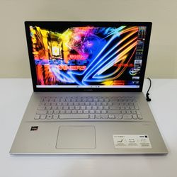 ASUS  Gaming  LAPTOP 8 Core Ryzen 7 @2,3GHz. GPU RADEON VEGA 2GB. 12GB DDR4, 512 GB M2 NVme . 17” Screen, WIFI, Bluetooth, USB3, Camera, Win11 Pro