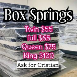 Box Springs  Twin box Full box  Queen box  King box  Bases para colchon  Box spring 