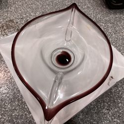 Oval Shaped Glass Bowl 