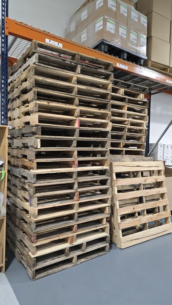 High Quality Used Wood 48" x 40" 4-way Pallets - $5 Each (Slightly Negotiable)