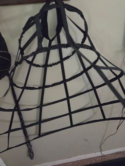 Black Hoop Skirt Crinoline Cage Petticoat