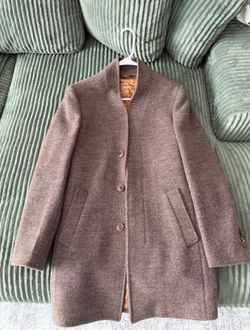 Custom Tailored Wool Coat – Slim Fit – Brown – Never Worn