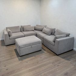 GREY SECTIONAL MODULAR COUCH 
