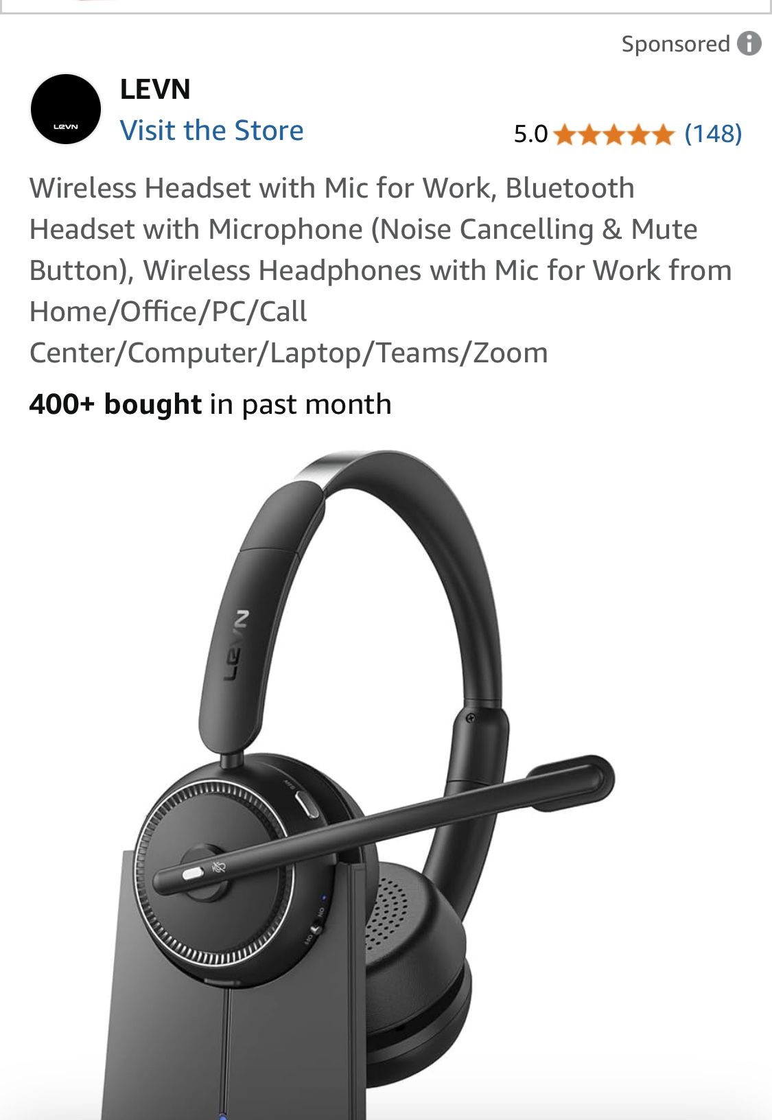 LEVIN Bluetooth Headset With Mic