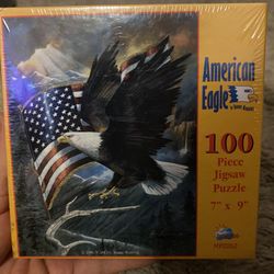 BRAND NEW American Eagle 100 Piece Jigsaw Puzzle 7” x 9”
