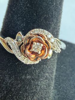 Disney inspired Belle ring with real diamonds