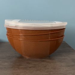 Football plastic containers With Lid 