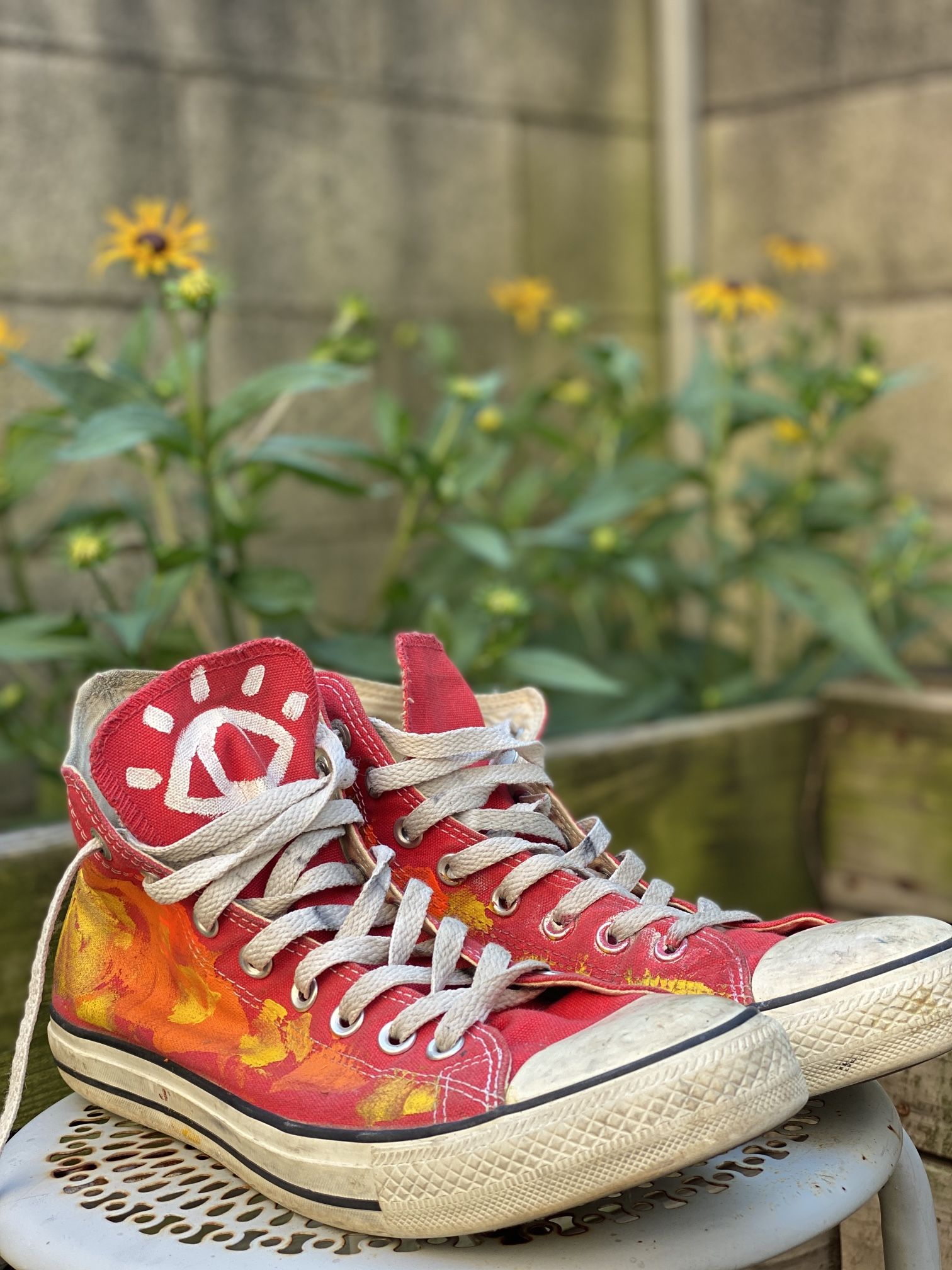 Baron Batch Hand Painted Converse All-stars sz11 Men’s (One of a kind)