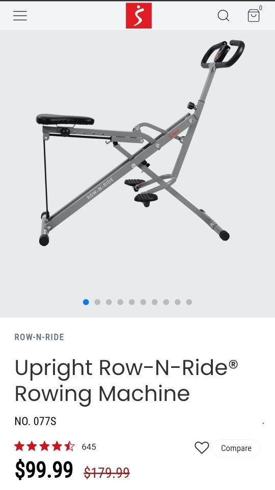 Sunny Upright Row-N-Ride Rowing Machine