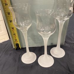 Partylite Glass Votive Holder Trio