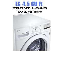 LG 4.5 CU Ft Front Load Washer Stackable - White