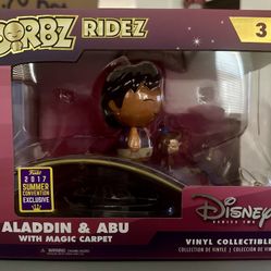2017 Funko Dorbz Ridez Disney Series Two #30 Aladdin & Abu with Magic Carpet Summer Convention Exclusive