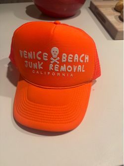 Venice Beach Junk Removal Trucker Hat – Neon Orange California Snapback