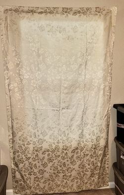 1 Ivory 48 x 85 Springs Global Floral Plant Window Curtain Panel