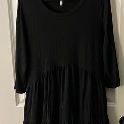Large Black Midi Dress