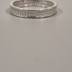 Sterling Silver Moissanite Ring 