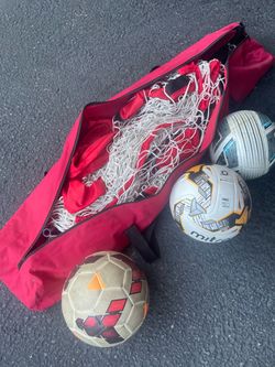 Soccer ball and net