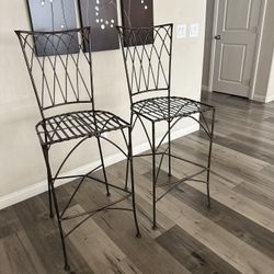 Barstool Set - Antique Metallic Brass