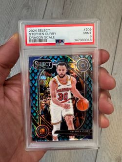 2025 Select Stephen Curry /8 Dragon Scales PSA 9