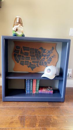 Blue bookcase