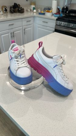 Puma Platform Sneakers White Blue Pink