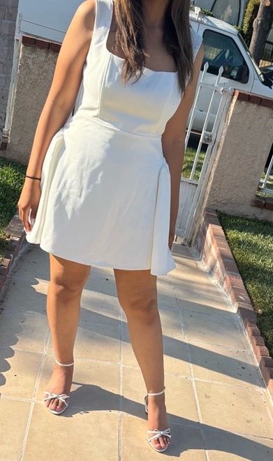 White Mini Dress for Graduation or Bridal Events