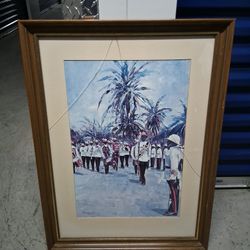 USED, IN PRISTINE CONDITION, "PAUL INGBRETSON" PRINT "THE CHANGING OF THE GUARDS" LIMITED EDITION PERFECTLY MATTED AND FRAMED VERY WELL, PRICED RIGHT!