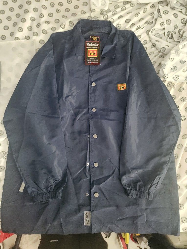 FB County Windbreaker Jacket Navy Blue Size Xl