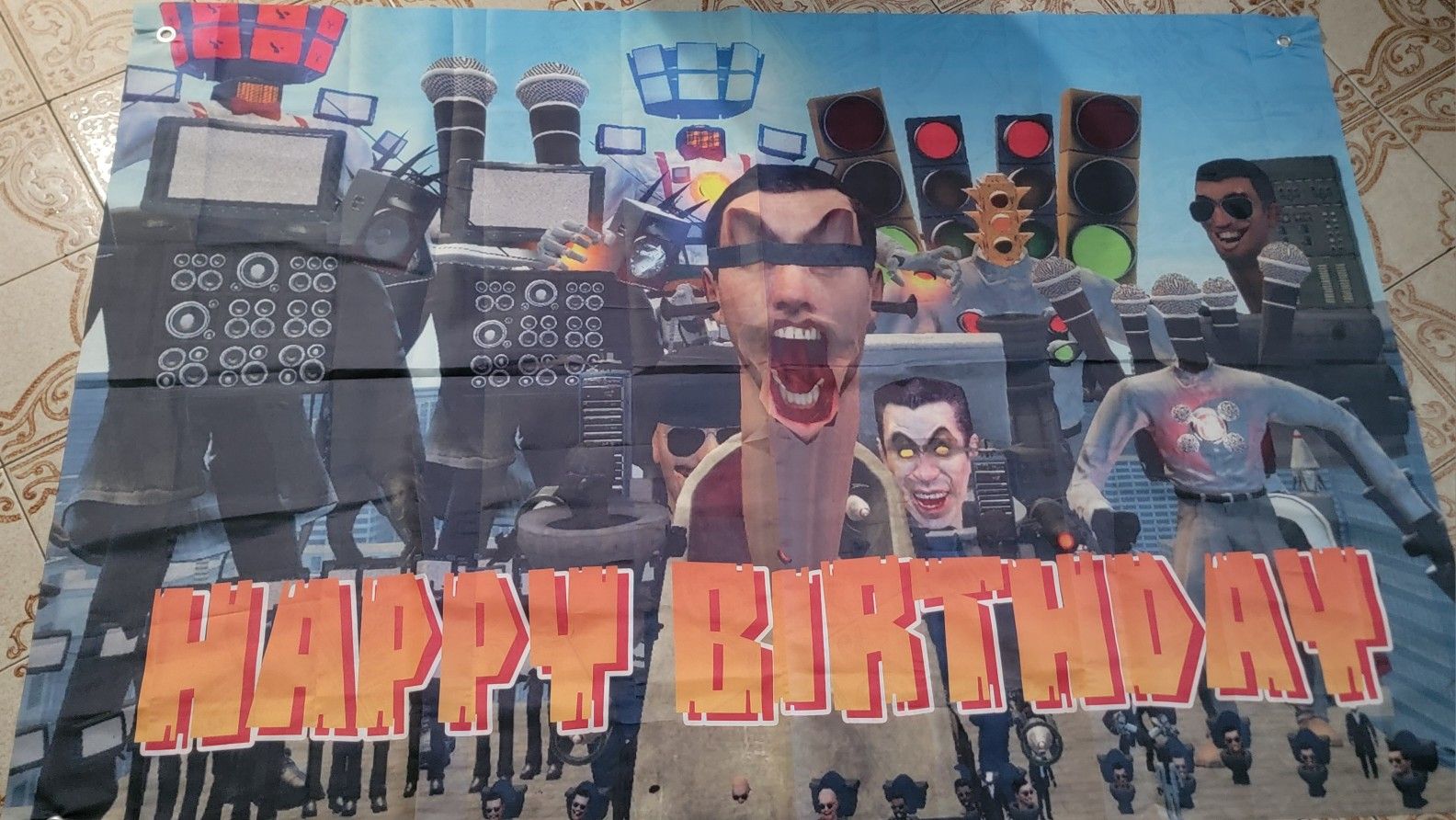 Skibbidi Toilet Birthday Banner