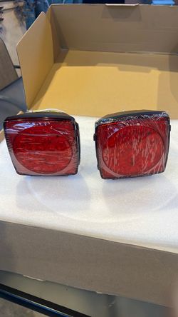 Square Red LED Trailer Tail Lights 24 pairs