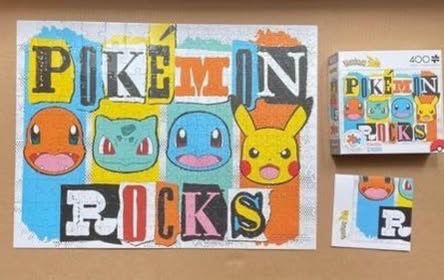 Pokemon Rocks 400pc Family Puzzle Large and Small pieces COMPLETE just $8