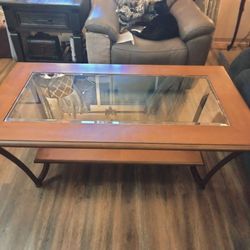 Glass coffee table