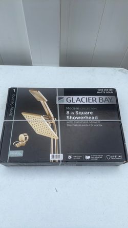Glacier Bay 8-Inch Square Showerhead with Handheld