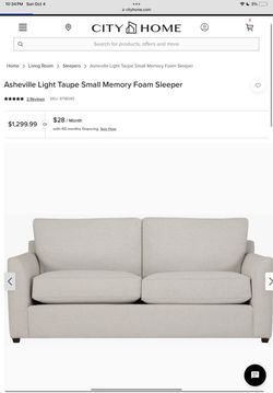 Asheville Tan Memory Foam Sleeper Sofa