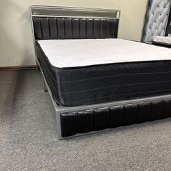 NEW TWIN FULL QUEEN METAL BED WITH USB CHARGER INCLUDING MATTRESS AND FREE DELIVERY 