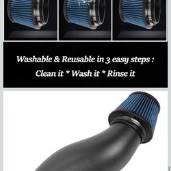 For 92-00 Honda Civic 94-01 Acura Integra Cold Air Intake Pipe Kit Power High Flow with Air Filter Compatible with 1992-2000 Honda Civic EK EG & 1994-