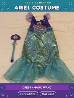 The Little Mermaid Ariel Costume with Wand