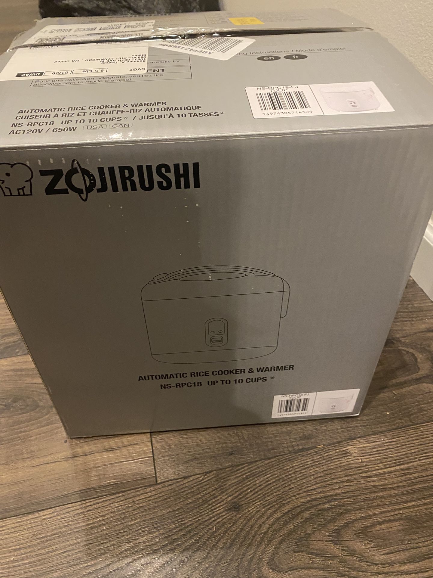 Zojirushi NS-RPC18FJ Automatic Rice Cooker And Warmer 10 Cups Like New Condition Used Only Once .